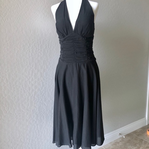 NWT White House | Black Market Halter Flare Dress - Picture 1 of 6